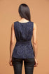 Metallic Peplum Top